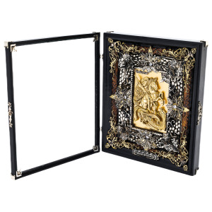 Icon with artistic casting of bronze "George the Victorious"