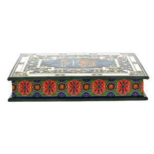 The leather-bound book "Essays of the Caucasus"