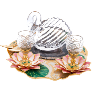 Caviar on agate "Swan" Zlatoust