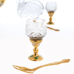 Caviar on agate "Swan" Zlatoust