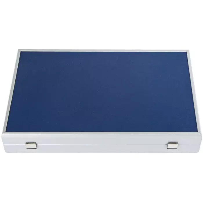 Backgammon made of veneer and leather "Manopoulos" blue and white