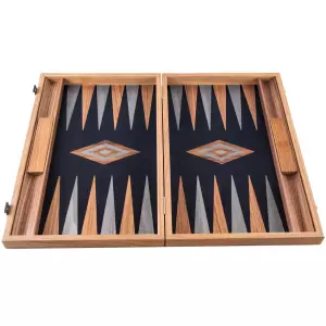 Backgammon made of black oak and walnut "Manopoulos"