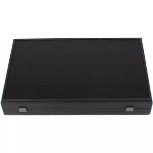 Backgammon made of veneer and python skin "Manopoulos" black