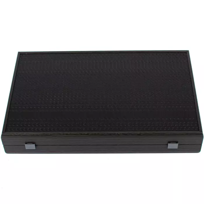 Backgammon made of veneer and python skin "Manopoulos" black