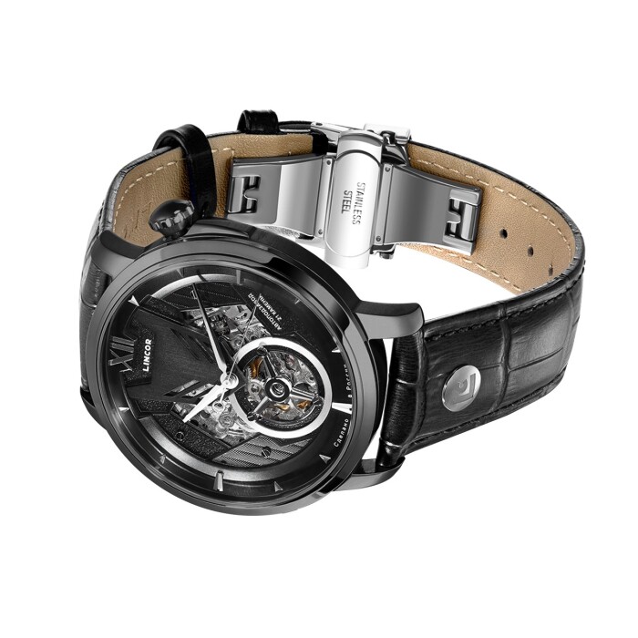Automatic Mechanical Wristwatch Lincor UNI 7235 Black