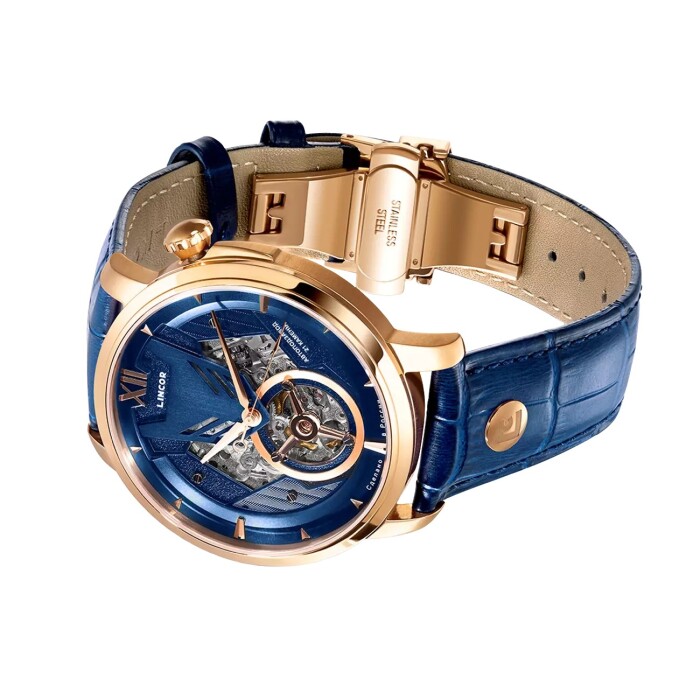 Automatic Mechanical Wristwatch Lincor UNI 7235 Blue