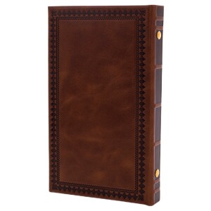 Leather business card holder with gold-plated insert "Faberge Traditions" Zlatoust