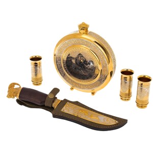 A large hunting set with a knife, Zlatoust