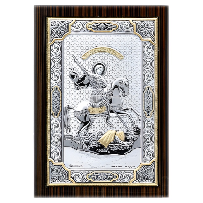 Decorative panel "George the Victorious" with gilding