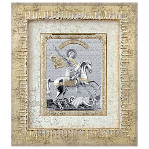 Decorative panel "George the Victorious", gold frame