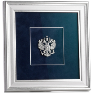 Wall panel "Unity" with the silver Coat of Arms of the Russian Federation