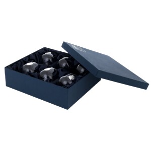 A set of glasses for cognac "Grapes" with silver plating, for 6 people