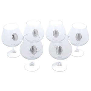 A set of glasses for Faberge cognac with silver plating, for 6 people