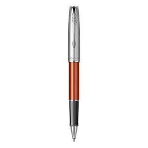 Ручка-роллер Parker Sonnet Essentials Orange SB Steel CT, перо: F
