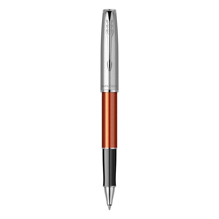 Ручка-роллер Parker Sonnet Essentials Orange SB Steel CT, перо: F
