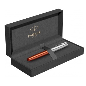 Ручка-роллер Parker Sonnet Essentials Orange SB Steel CT, перо: F