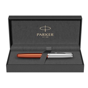 Ручка-роллер Parker Sonnet Essentials Orange SB Steel CT, перо: F