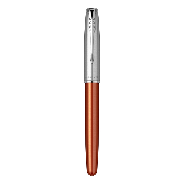 Ручка-роллер Parker Sonnet Essentials Orange SB Steel CT, перо: F