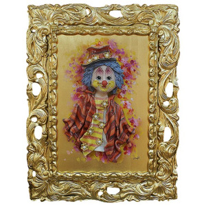 Картина "Клоун в цилиндре и галстуке"