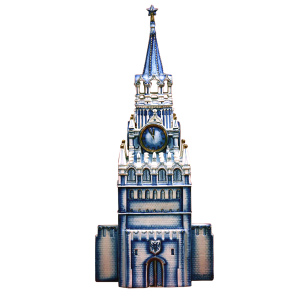 Damask "Kremlin Tower" (cobalt with gold)