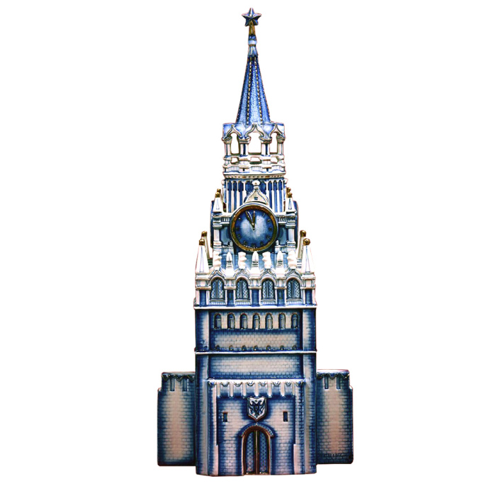 Damask "Kremlin Tower" (cobalt with gold)