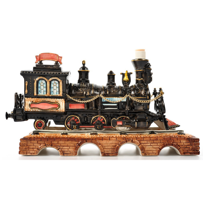 The damask "Steam Locomotive" is colored with gold