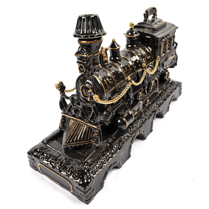 The "Steam Locomotive" damask is black and gold