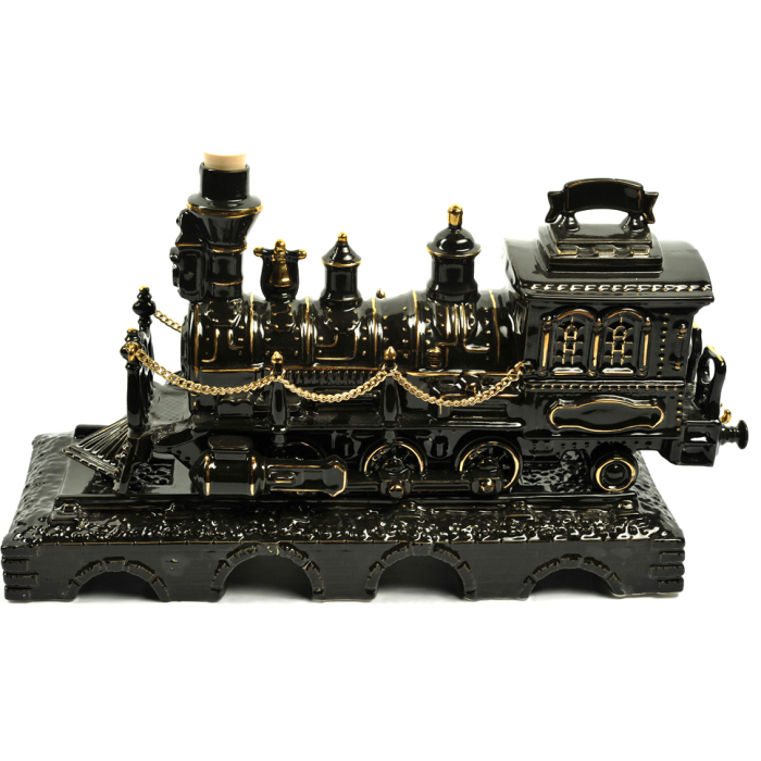 The "Steam Locomotive" damask is black and gold