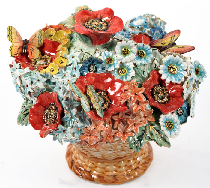 Porcelain damask "Basket"