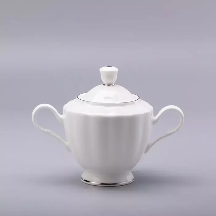 Tea set "Platinum ribbon" shaped Nega, 14 items, for 6 persons