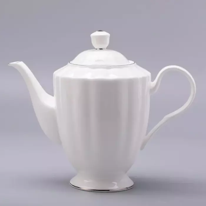 Tea set "Platinum ribbon" shaped Nega, 14 items, for 6 persons