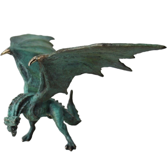 Bronze statuette "The Dragon spread his wings"