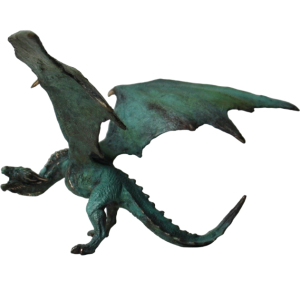 Bronze statuette "The Dragon spread his wings"