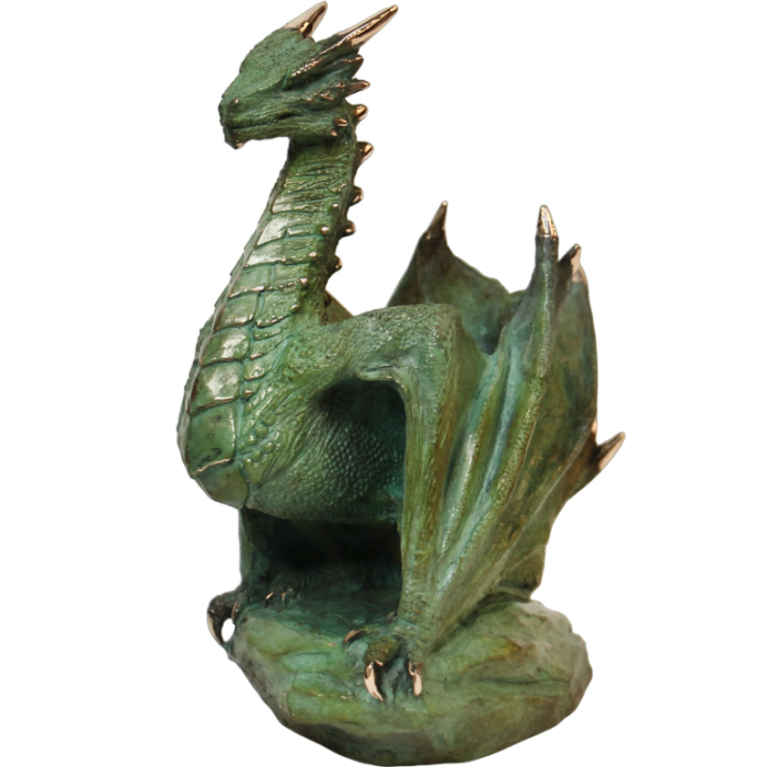 Bronze statuette "Dragon sitting"