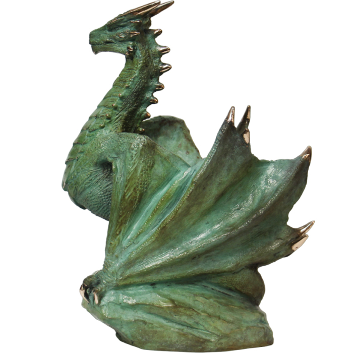 Bronze statuette "Dragon sitting"
