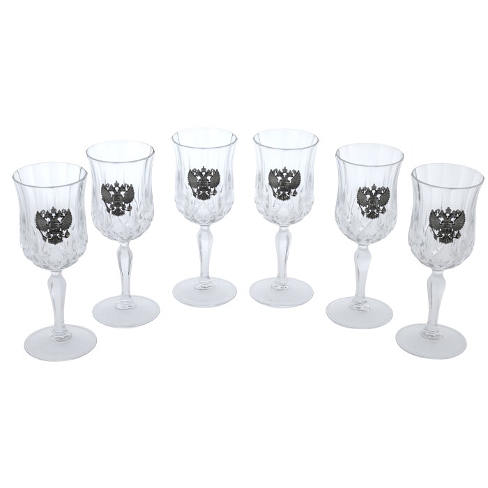 A set of wine glasses "Coat of Arms of the Russian Federation" for 6 people