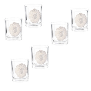Tocai vodka set with silver plating, for 6 persons