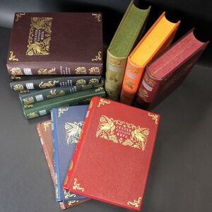 Leather-bound book "Tales of the peoples of the world" in 10 volumes, publishing house "Children's Literature", 1987