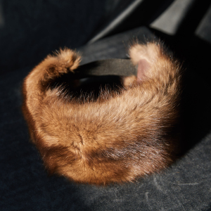 Women's headdress "Boyarka" made of sable fur