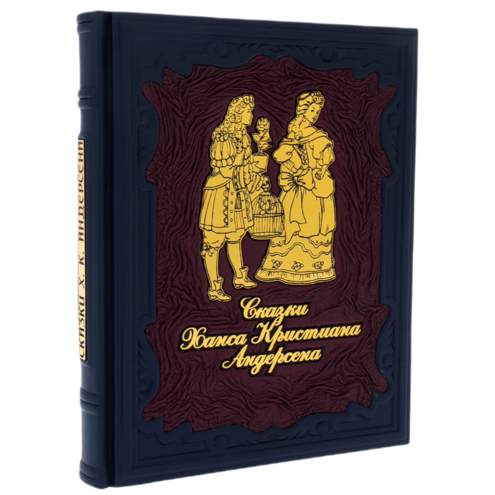 The leather-bound book "The Tales of H.K. Andersen"