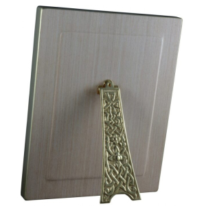 Icon of the "Seven-Arrow Mother of God" on natural mother of pearl in a gold frame