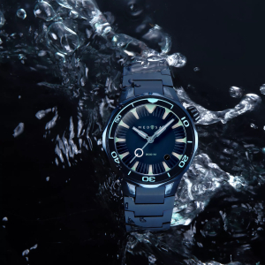 Automatic wristwatch Lincor "Medusa Cold" blue