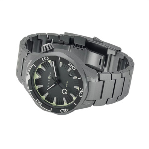 Lincor "Medusa Ashy" Self-winding Black Wristwatch with Ash Strap