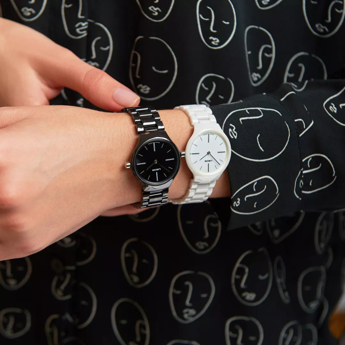 Lincor Black Quartz Wrist Watch