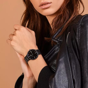 Lincor Black Quartz Wrist Watch