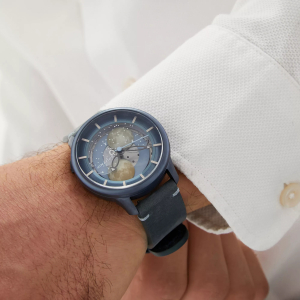 Automatic Mechanical Wristwatch Lincor "Sputnik" blue