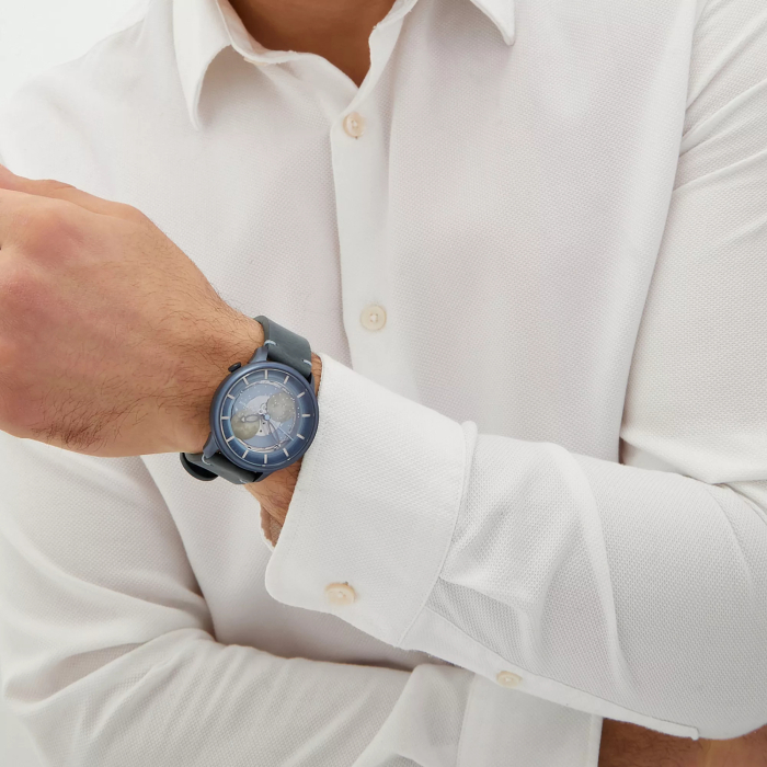 Automatic Mechanical Wristwatch Lincor "Sputnik" blue