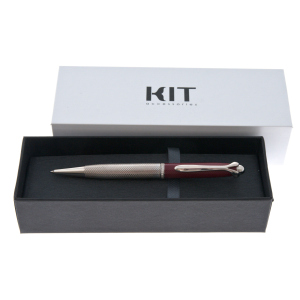 Burgundy-silver roller handle with cubic zirconia (Kit Day)
