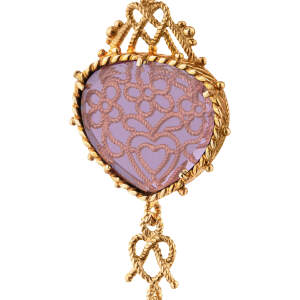 Gingerbread earrings made of silver with gold and citall, pink