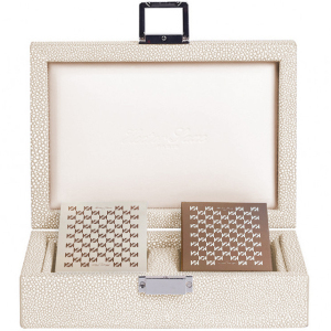 Эксклюзивный набор игровых карт из кожи Shagreen, бежевый
